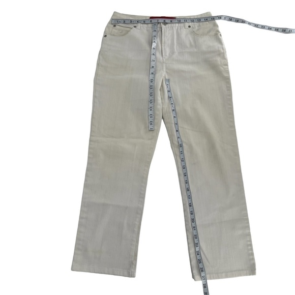 Gloria Vanderbilt White Straight Leg Jeans Size 8 Petite Women’s - Picture 5 of 5